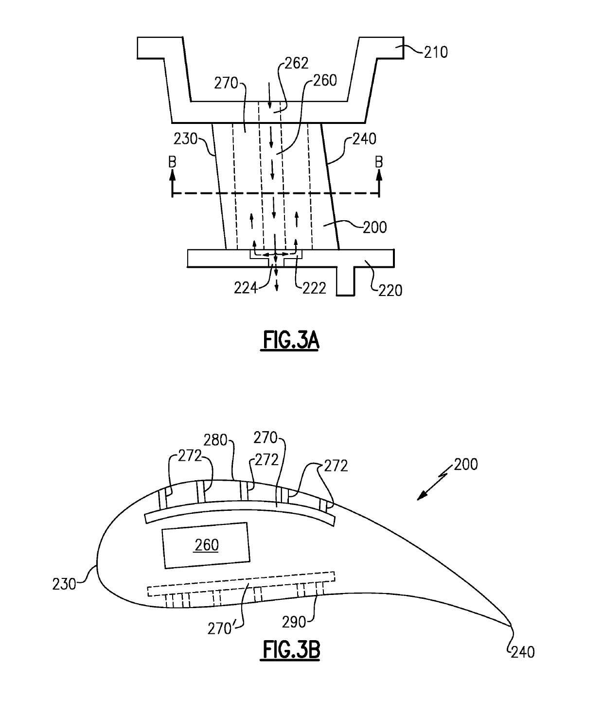 Shielded pass through passage in a gas turbine engine structure