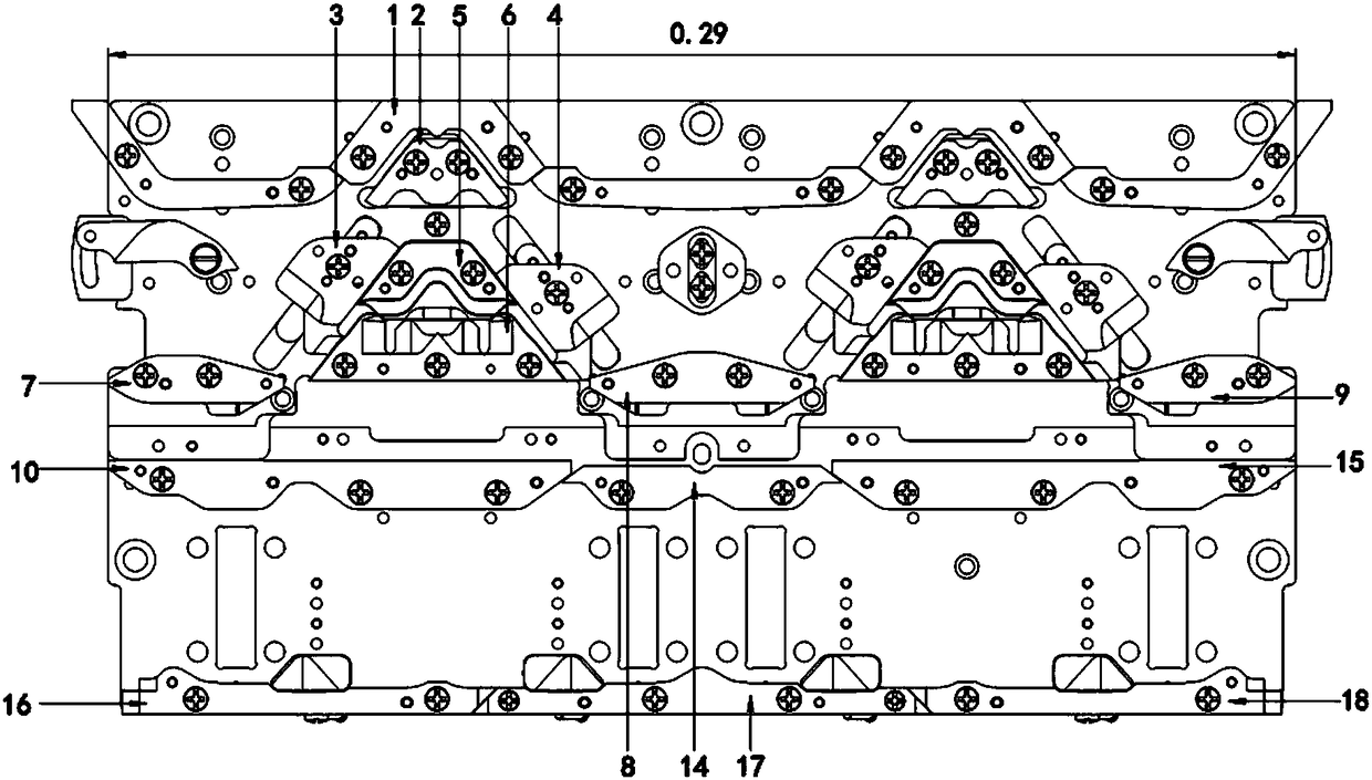 Shortened fender plate of computerized flat knitting machine