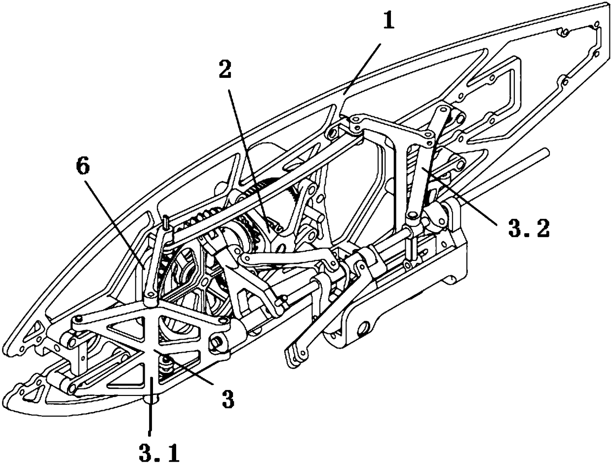 Three-dimensional flapping wing drive mechanism based on cross axis hinge and conical rocker arm