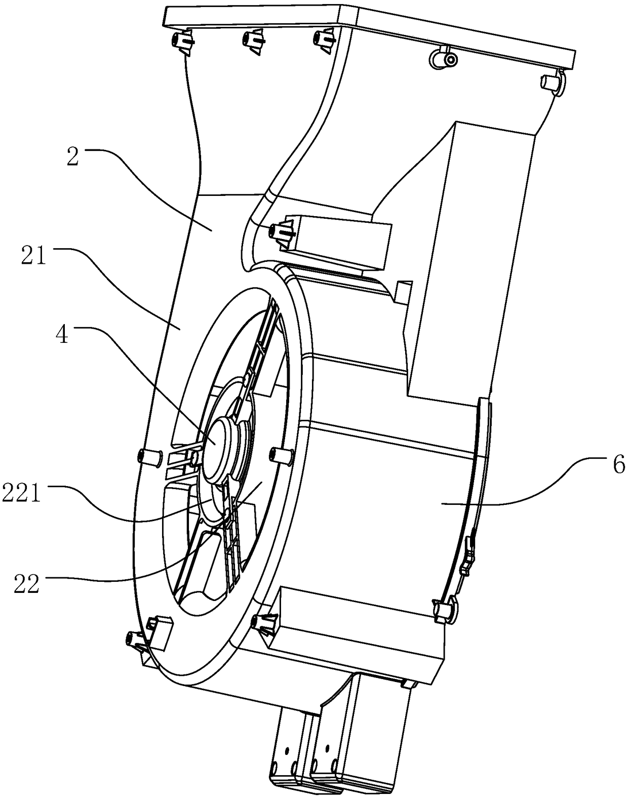 Motor supporting structure and air purifier