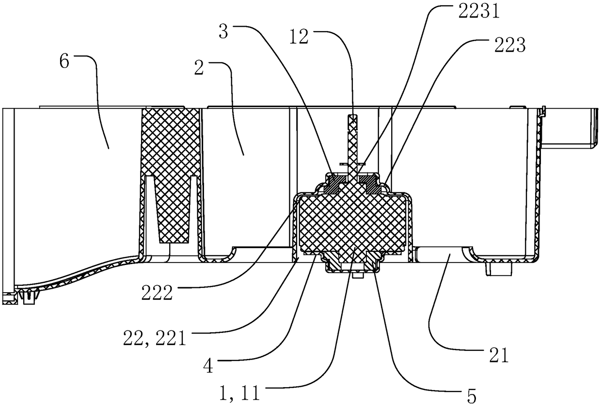 Motor supporting structure and air purifier