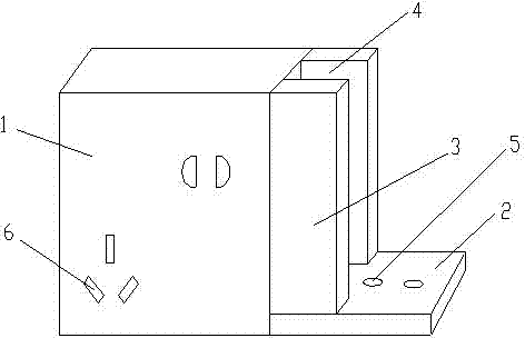 Socket box with side clamping plate bracket for accommodating things
