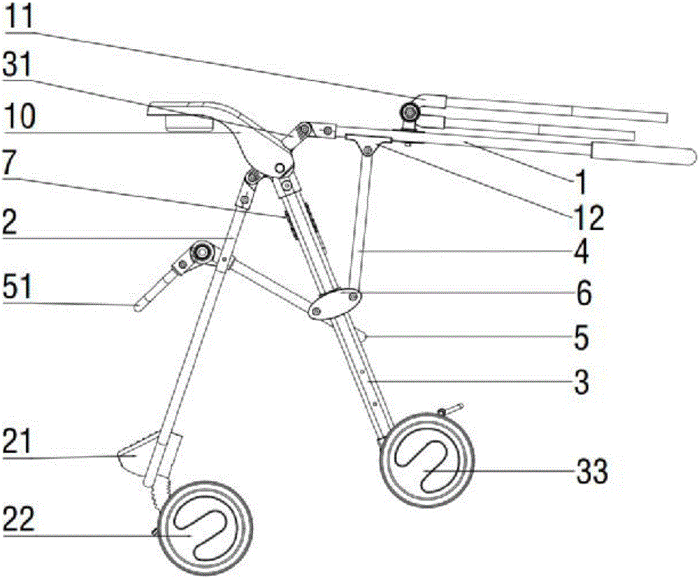 Baby stroller capable of being locked in collapsible manner