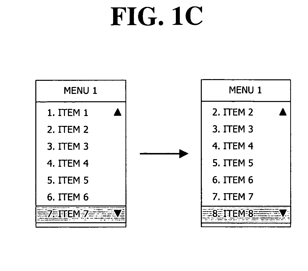 Method and apparatus for navigating a menu in a display unit of an electronic device