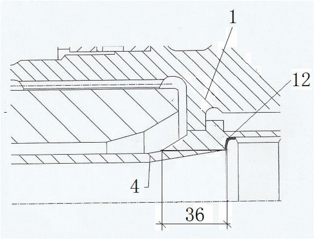 Long and thin inner cavity deep hole splitting method for aircraft engine
