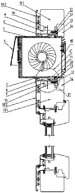 Window with purification device