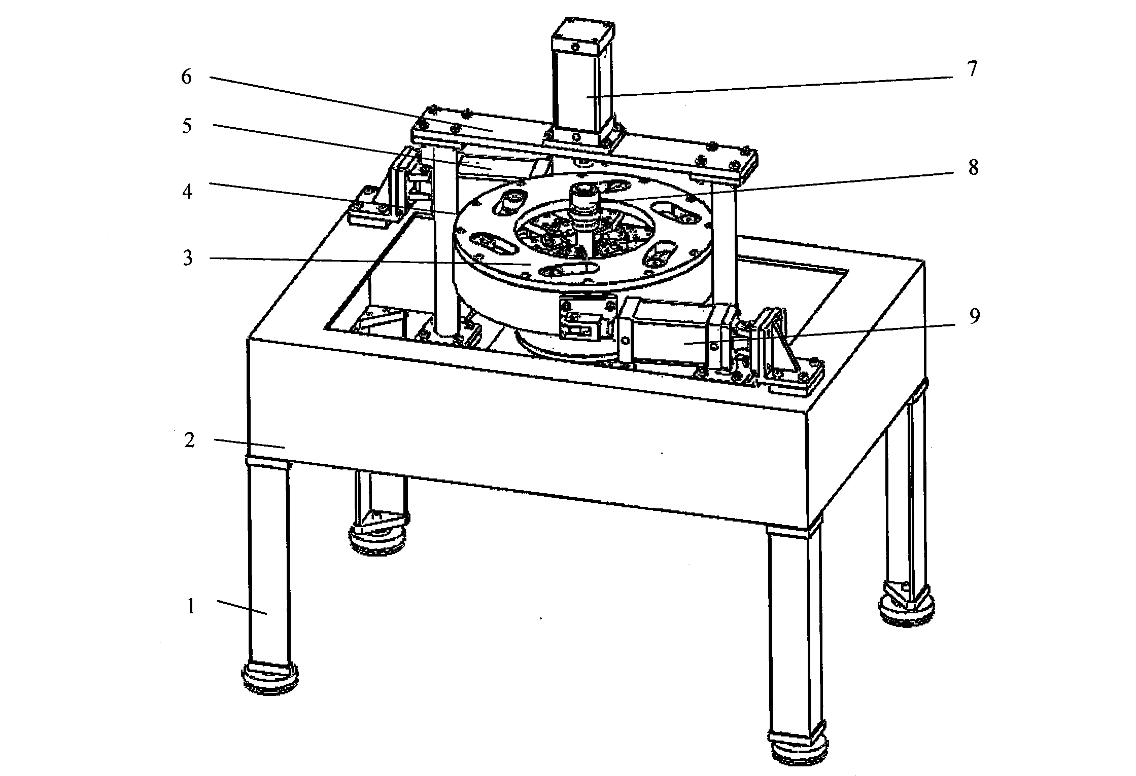 Rivet press assembling mechanism