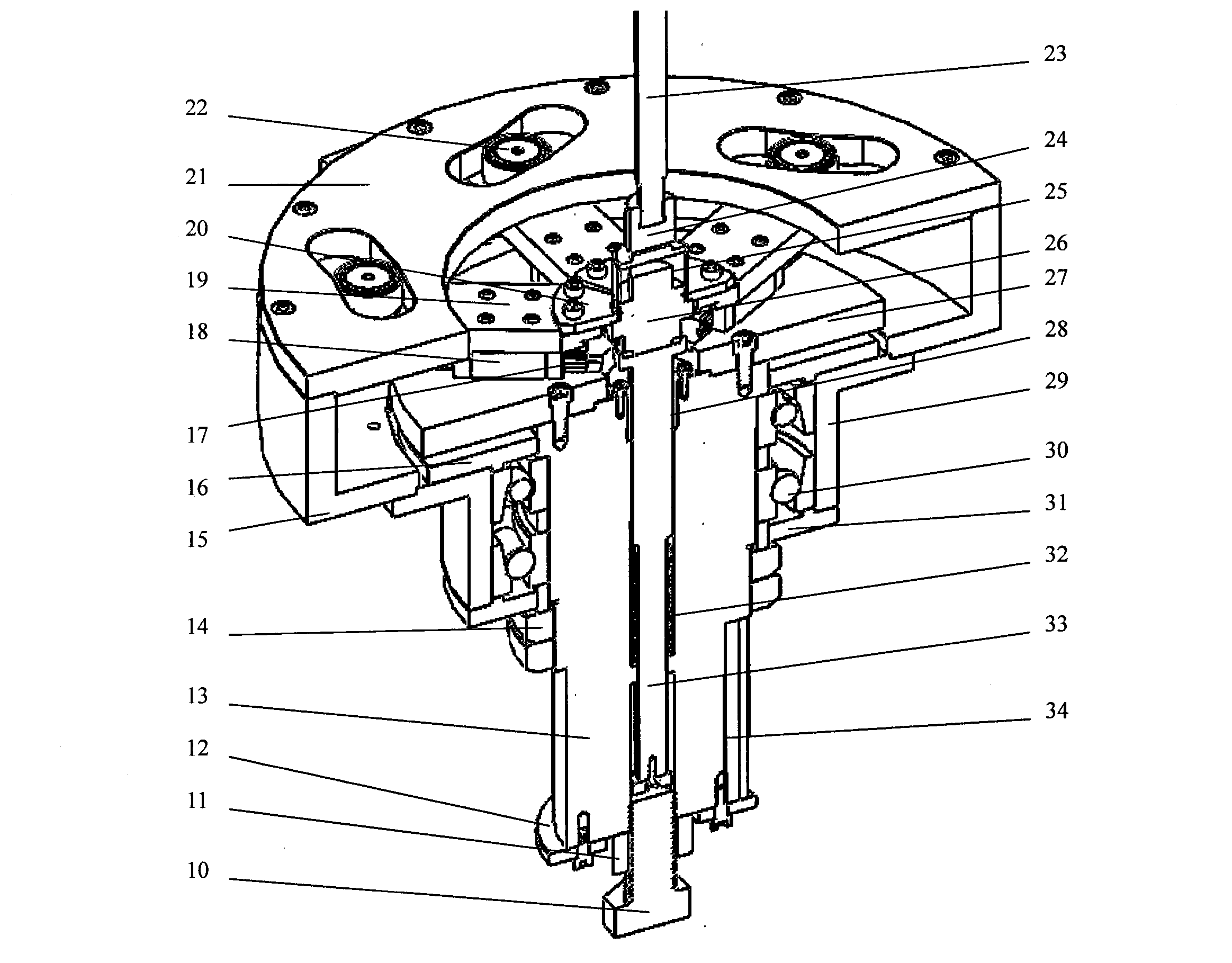 Rivet press assembling mechanism