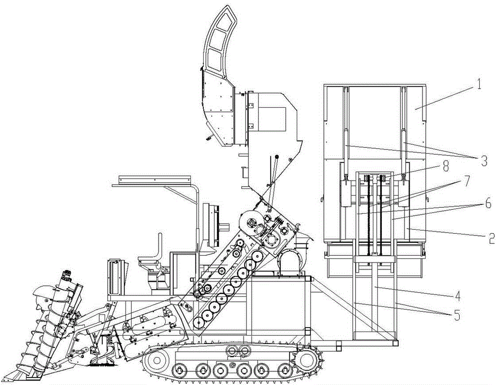 A collecting device for a sugarcane harvester