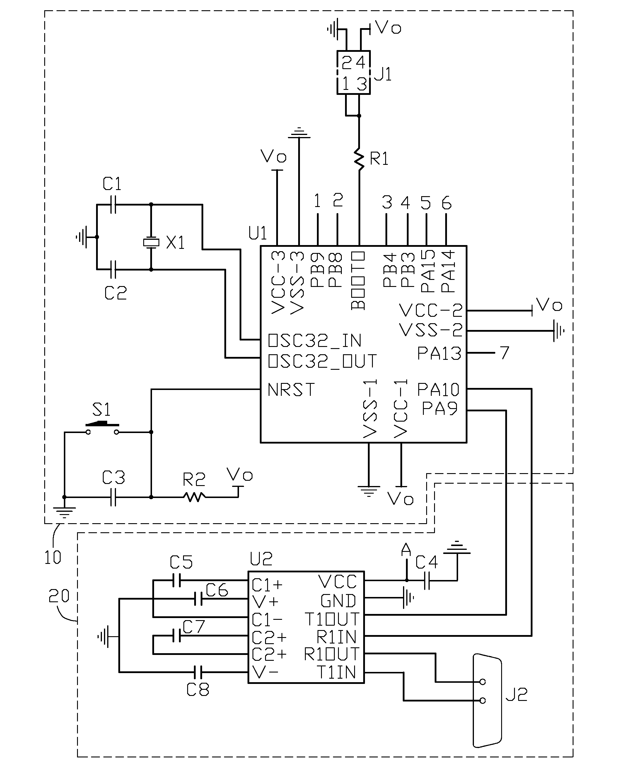 Serial port remote control circuit