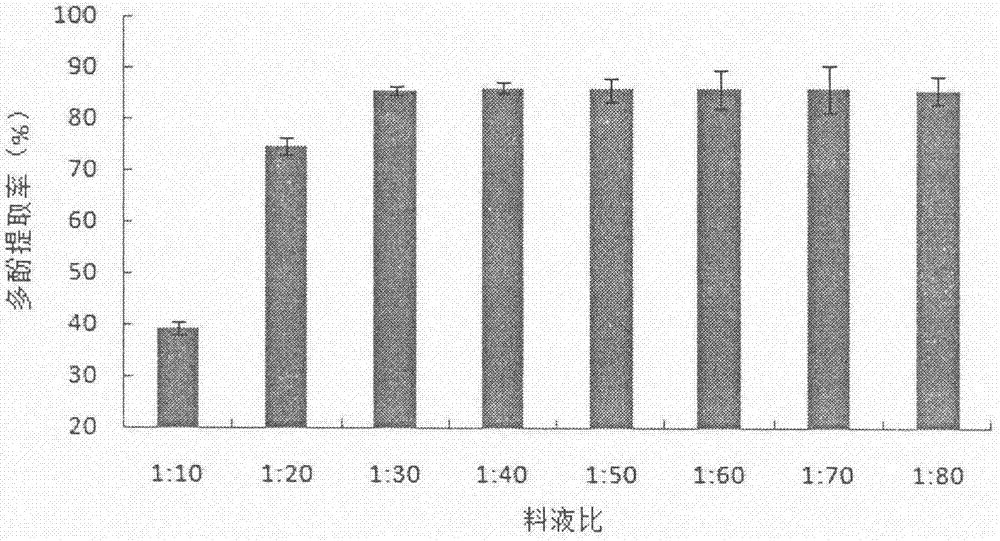 Preparation method of blueberry leaf polyphenol having anti-oxidation activity