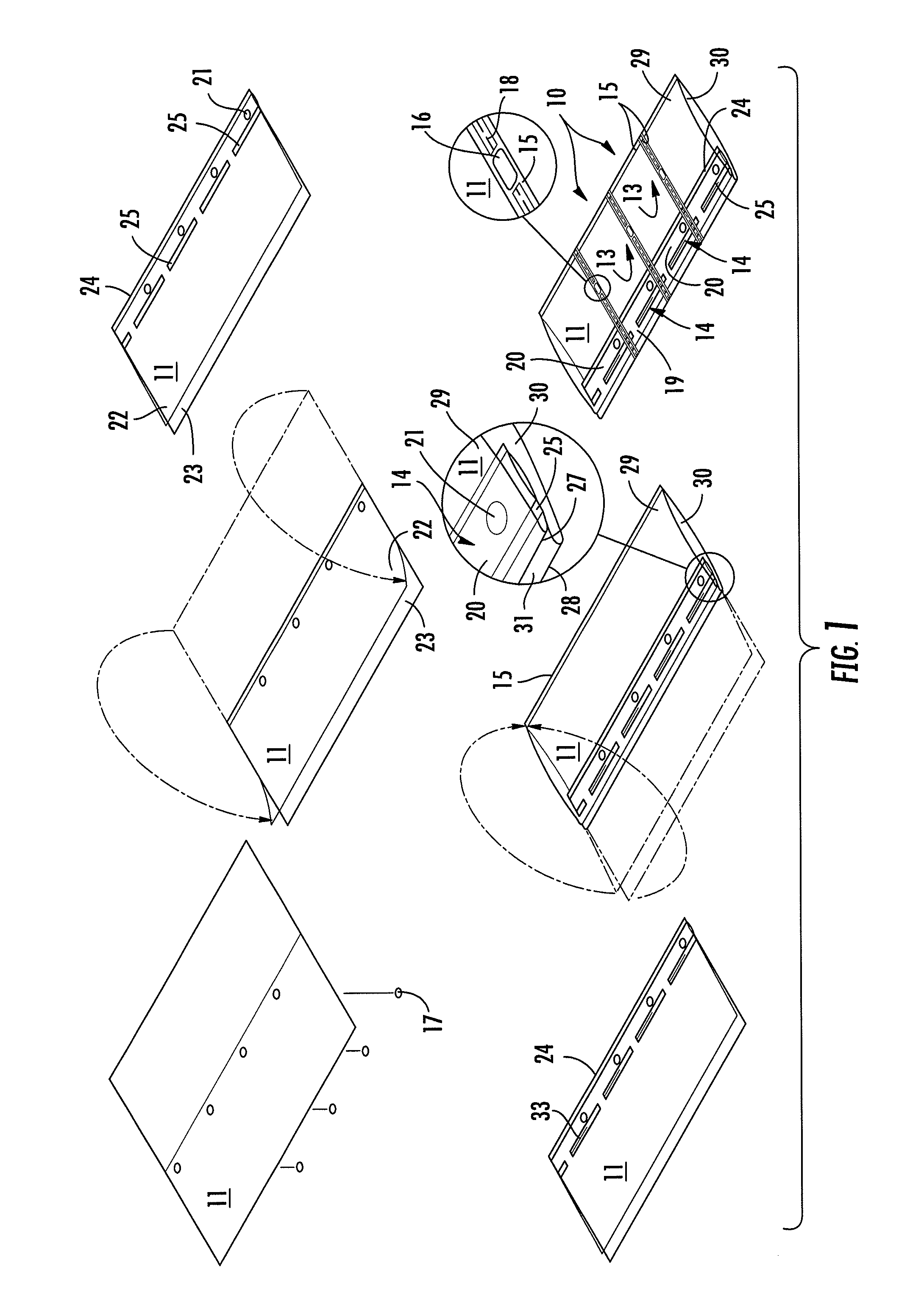 Inflatable structure for packaging and associated apparatus and methods