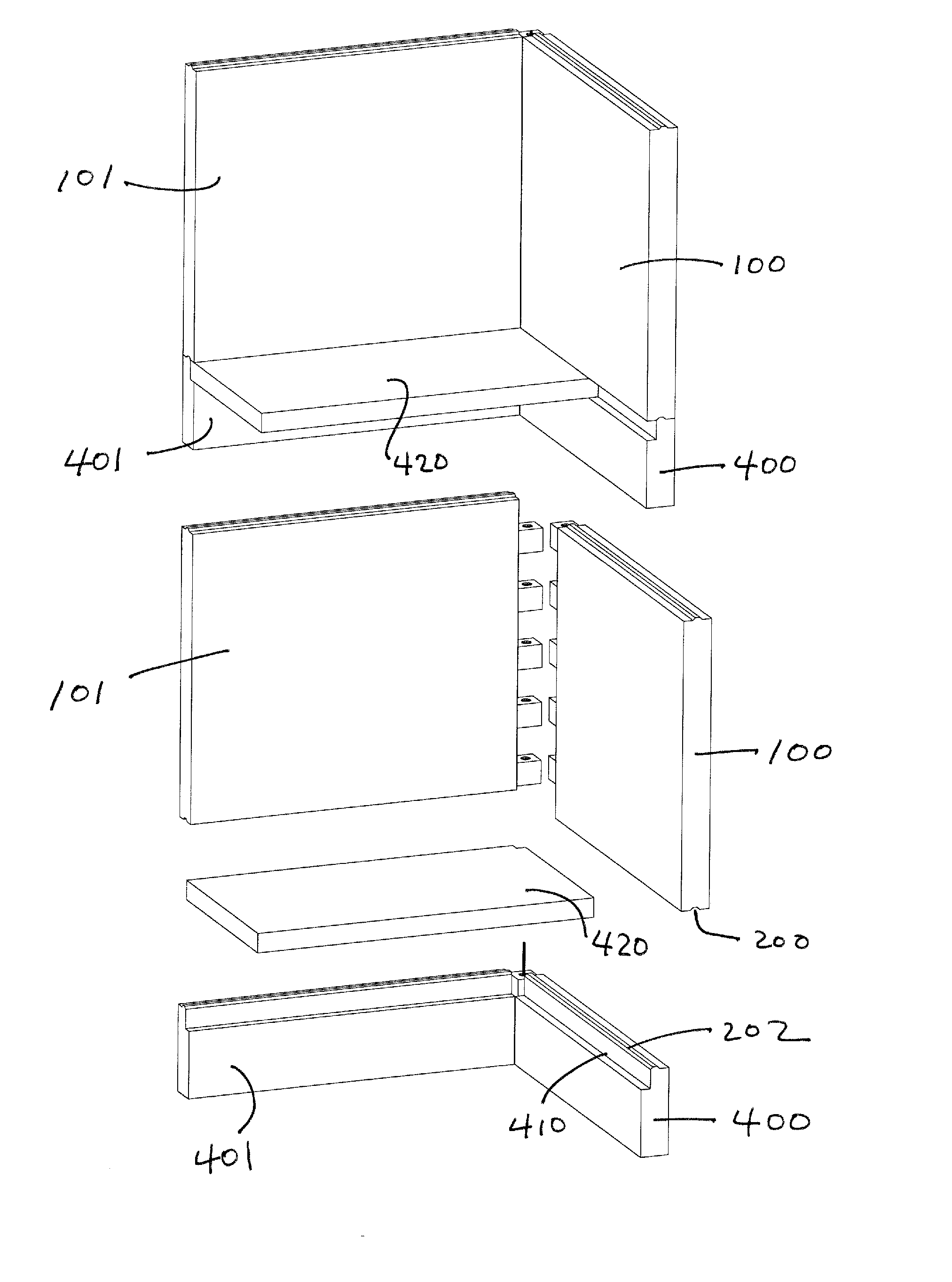Method and apparatus for precast wall and floor block system