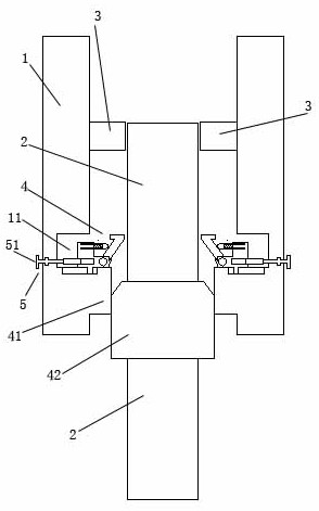 Radial limiting separation adjusting type cable structure