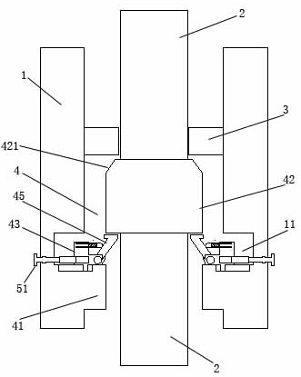 Radial limiting separation adjusting type cable structure