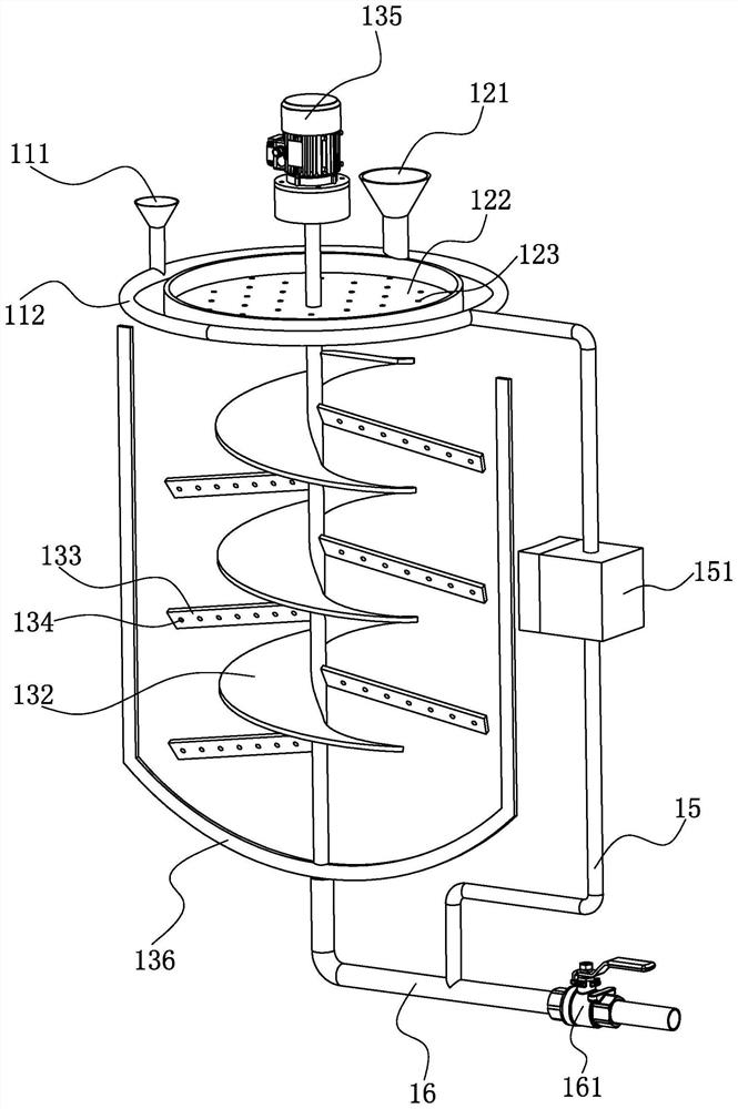 Production equipment and production process of internal spraying liquid