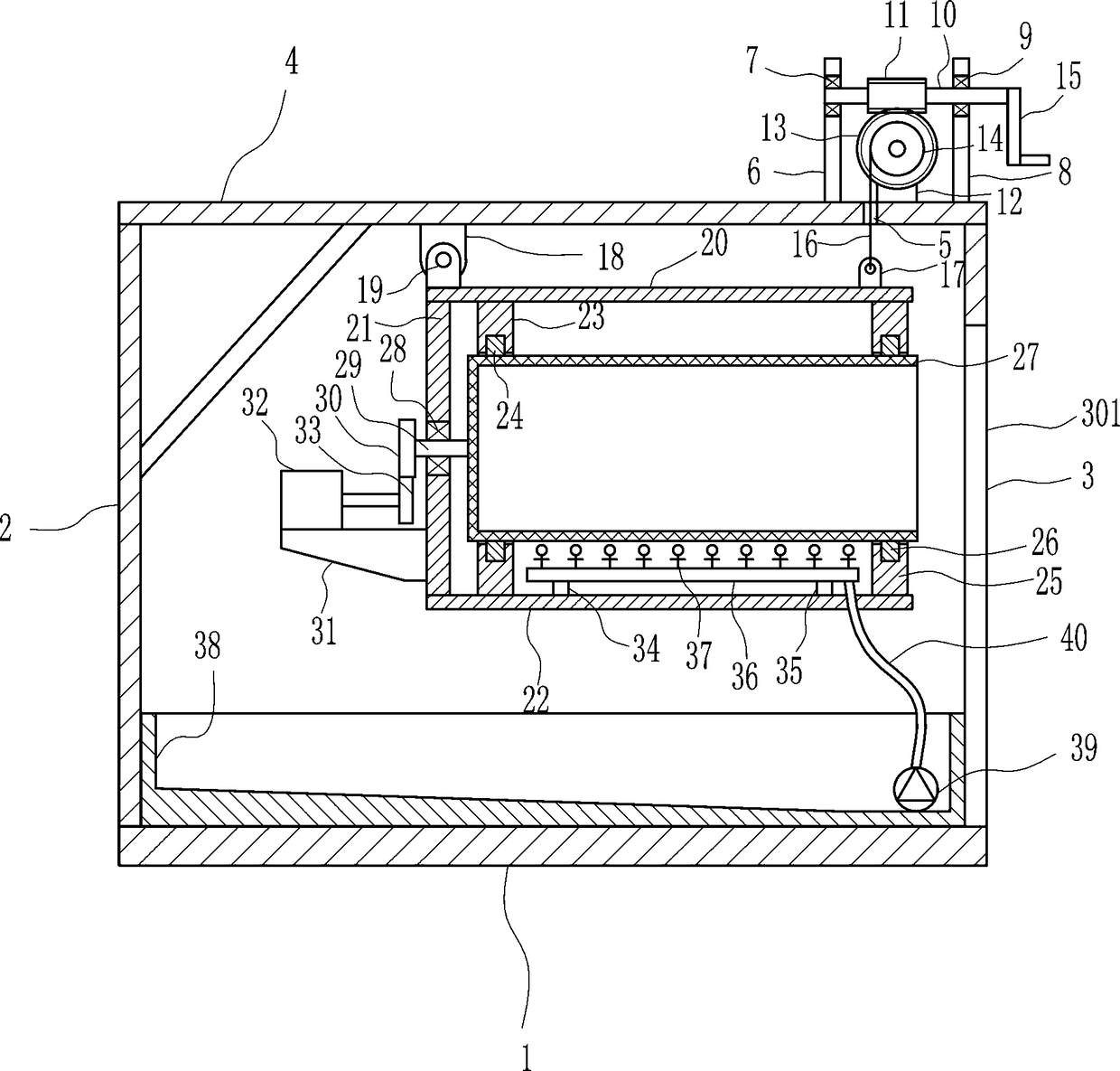 Edible-pupa cleaning equipment