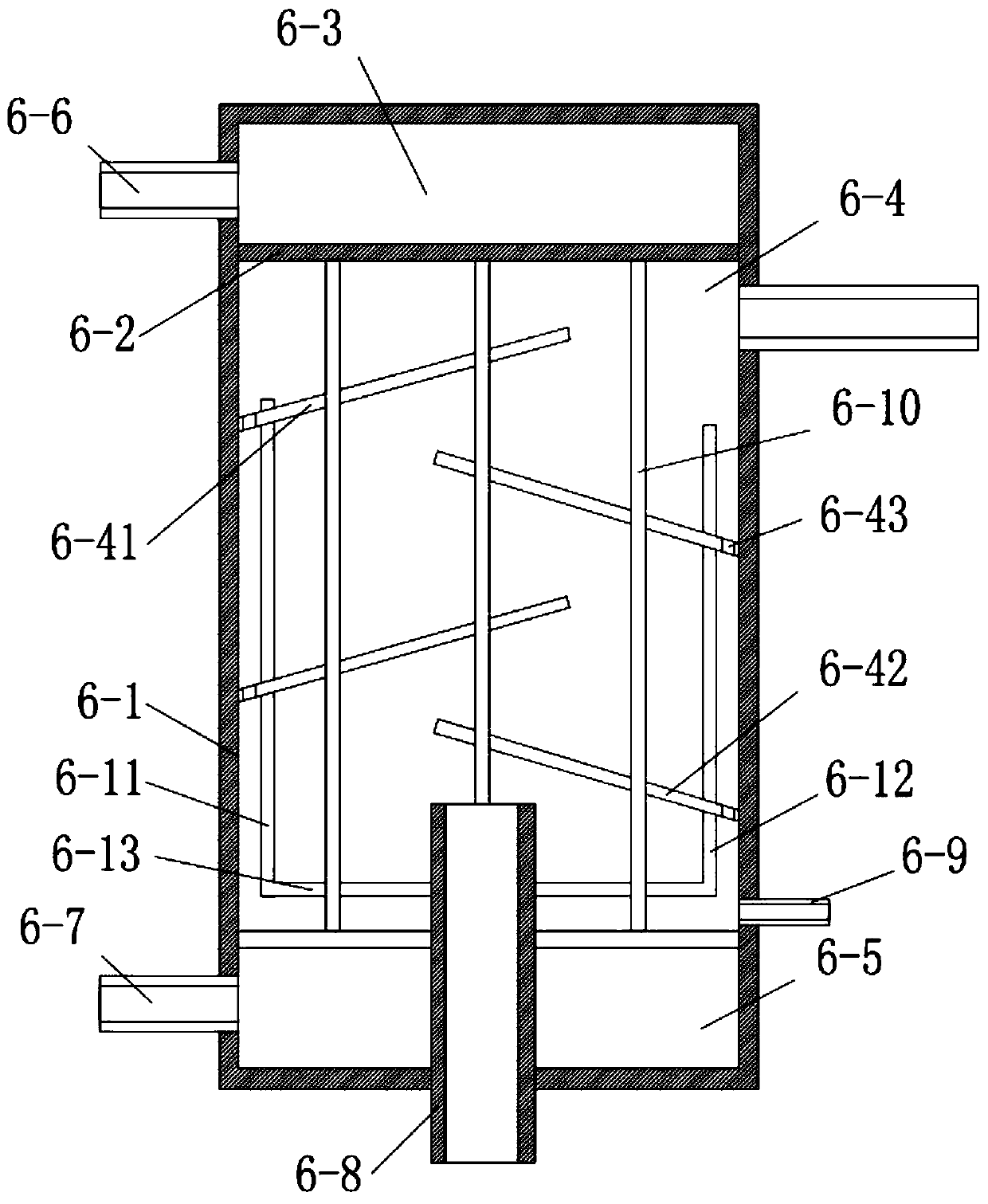 Conical dryer for treating waste resins with radioactivity