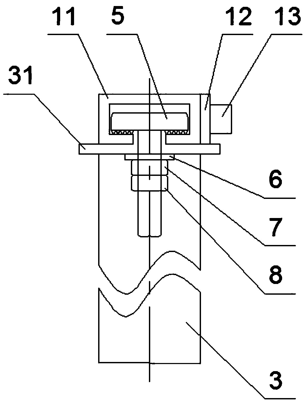 Rapid installation device of rows of cable bridge supporting arms in underground pipe gallery and use method thereof