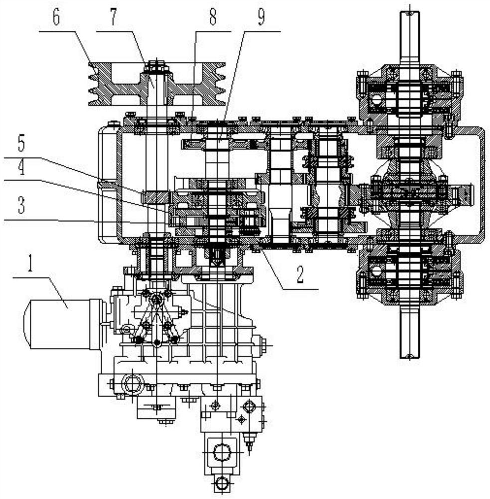 Stepless speed regulation transmission of harvester