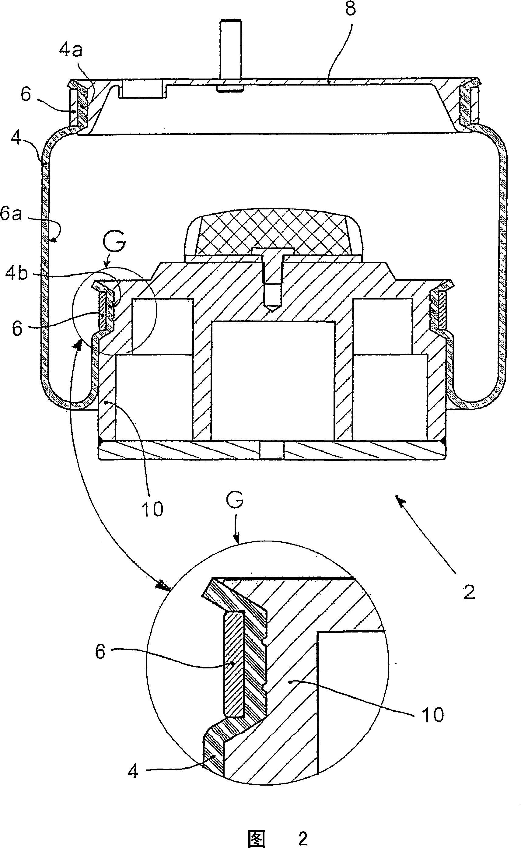 Drop base ring clamping contour for air tubular bellow pneumatic springs