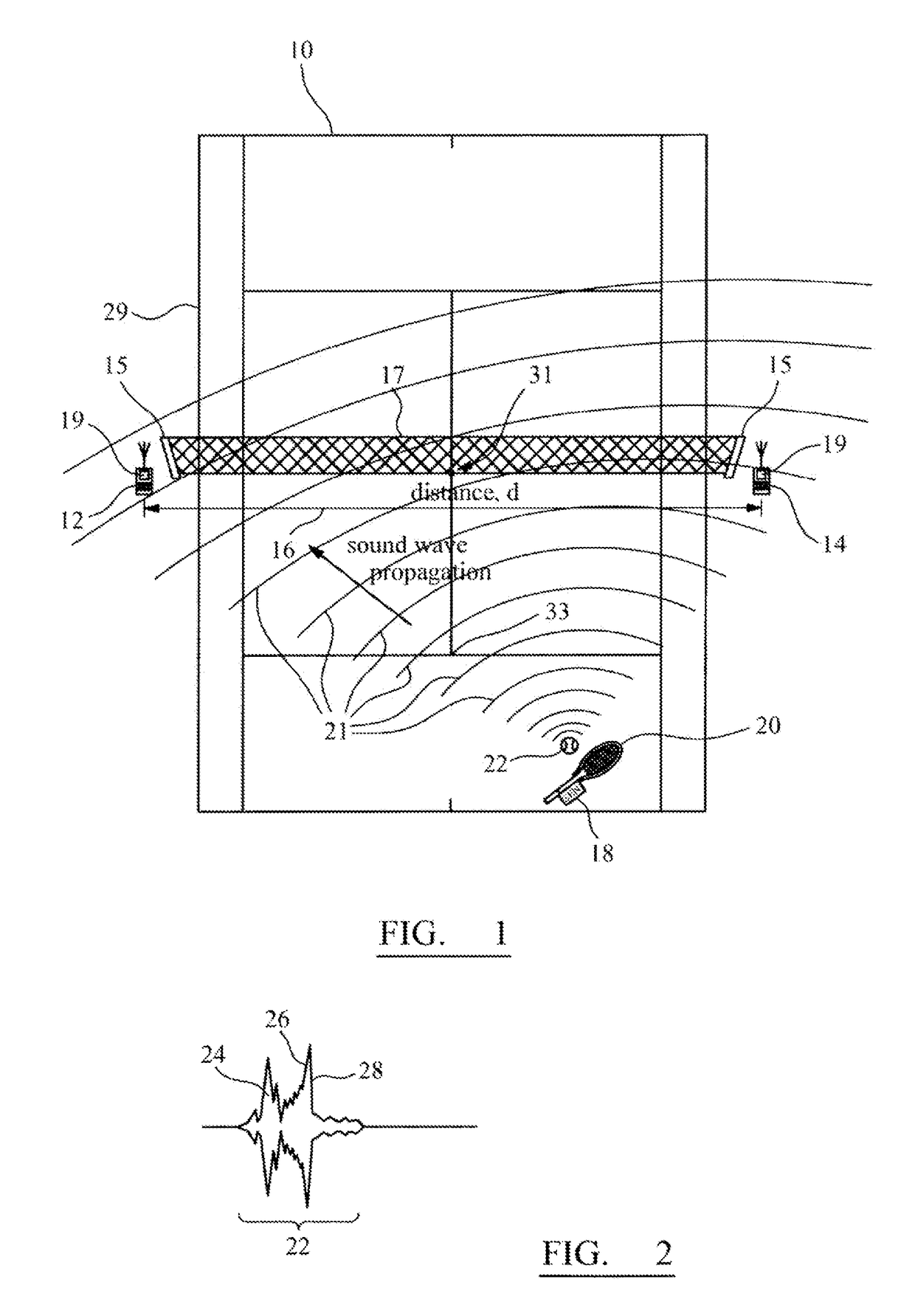 Tracking system and method for determining relative movement of a player within a playing arena