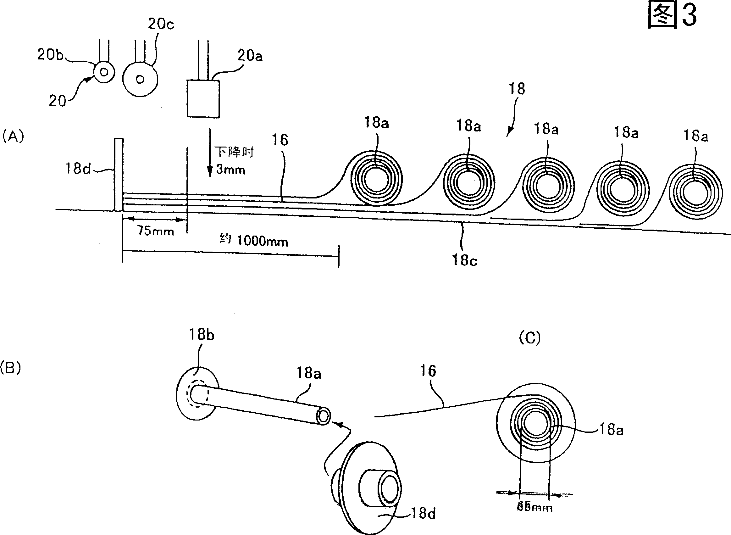 Plug-in device for sandwishing material between layers