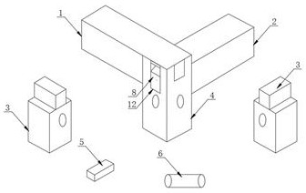 Detachable mortise and tenon joint structure of solid wood furniture