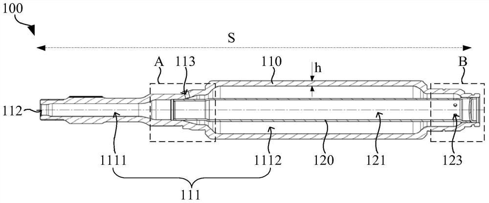 Rotating shaft structure and driving motor