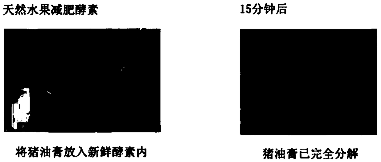 Natural fruit weight-reducing enzyme and preparation method thereof
