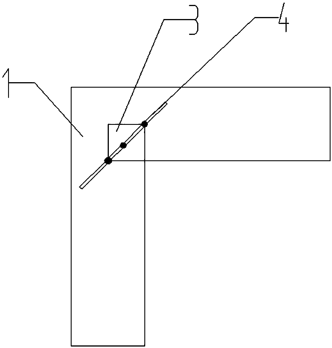 Wall corner crack repairing method