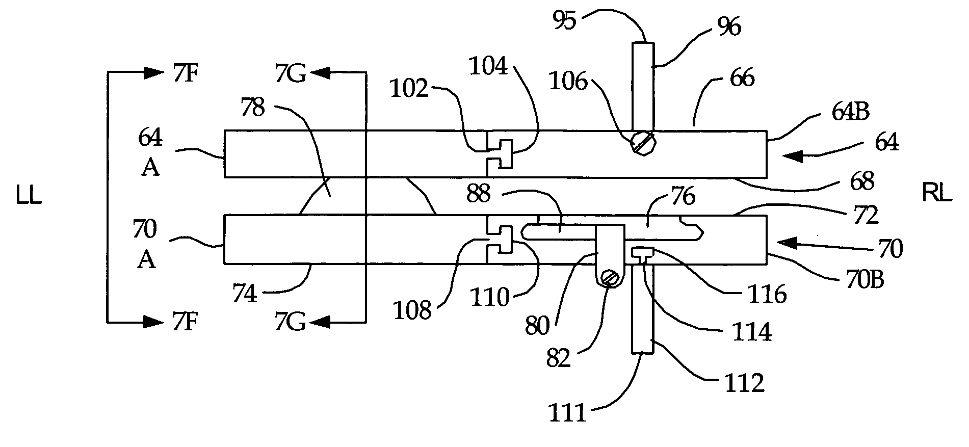 Multi-piece artificial spinal disk replacement device with multi-segmented support plates