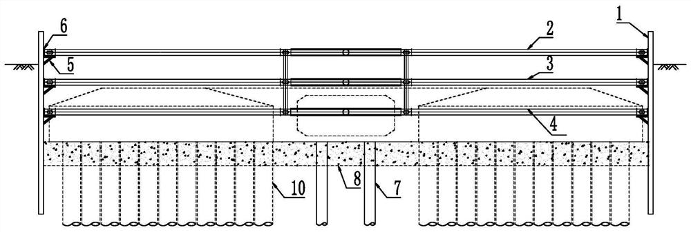 Locked steel pipe pile cofferdam and its construction method