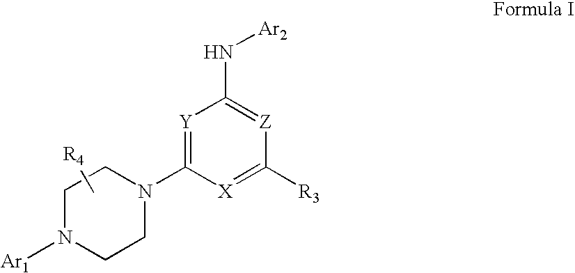 Substituted heterocyclic diarylamine analogues