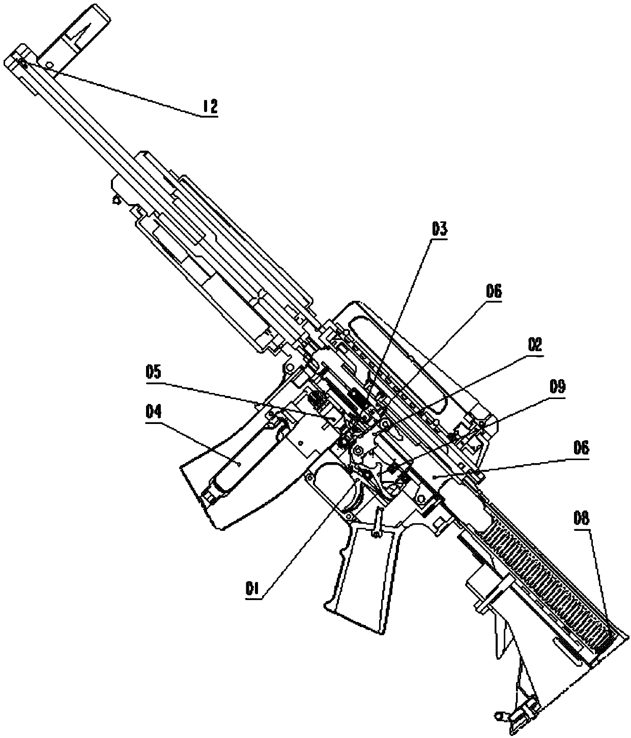 Laser emission gun with recoil force