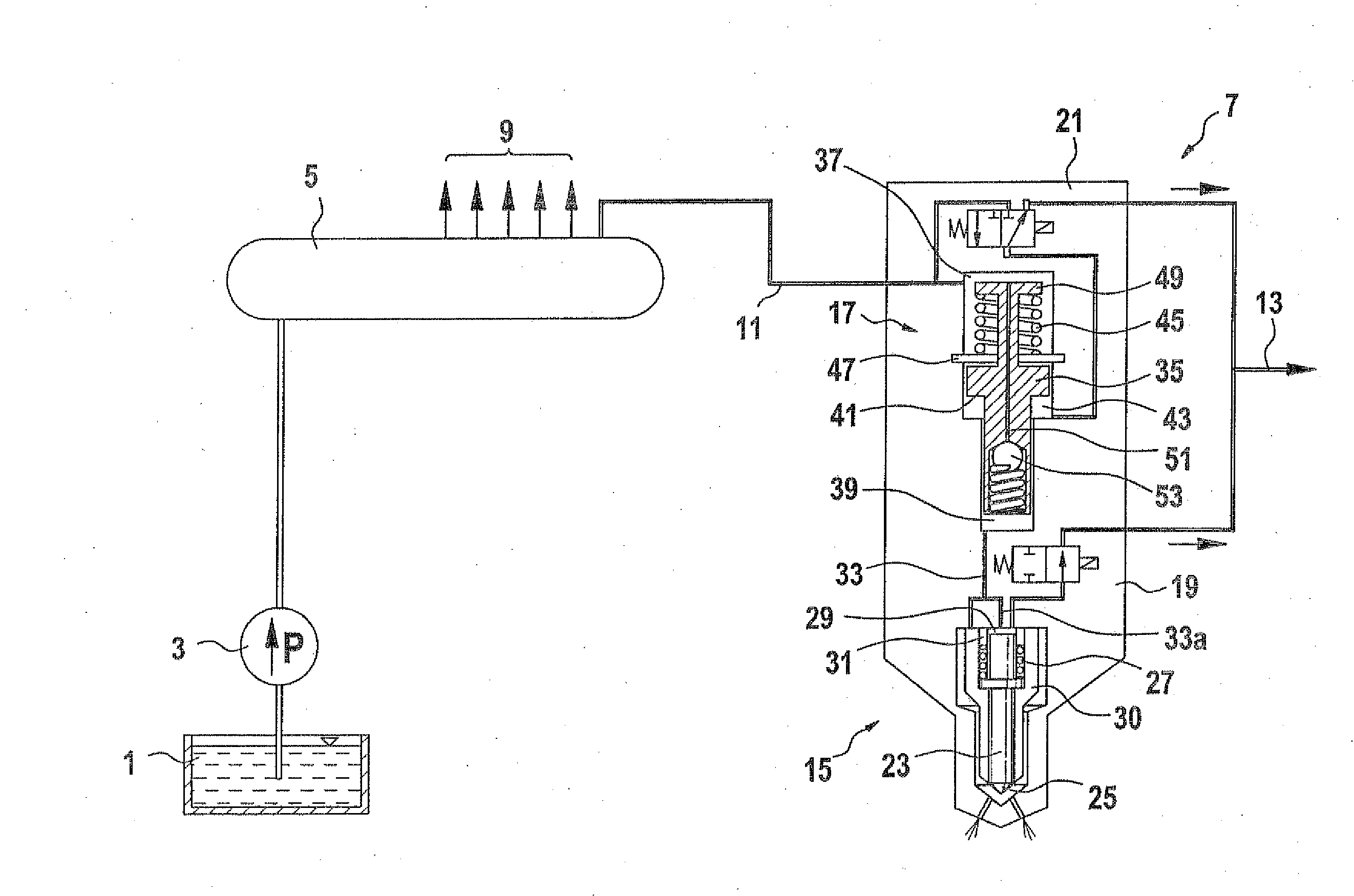 Injector With A Pressure Intensifier That Can Be Switched On
