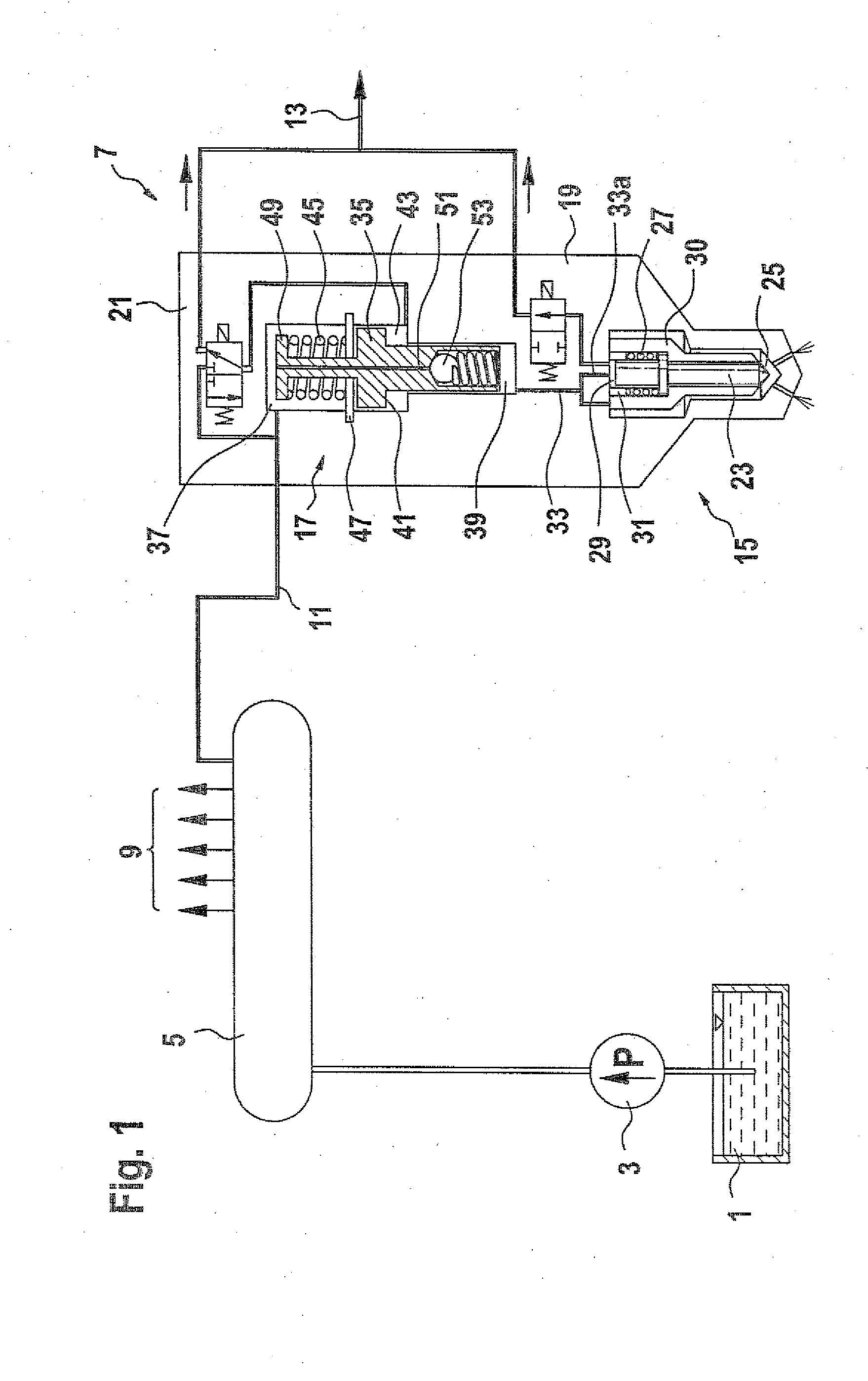 Injector With A Pressure Intensifier That Can Be Switched On