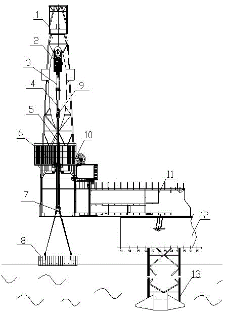 System and method for cantilever beam heavy-duty test of self-elevating drilling platform