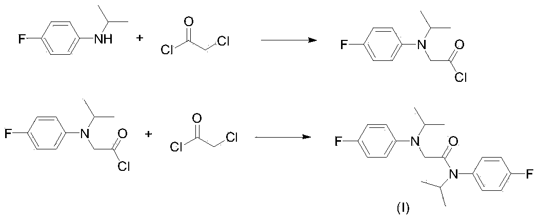 Method for preparing 2-chloro-N-(4-fluorophenyl)-N-isopropylacetamide