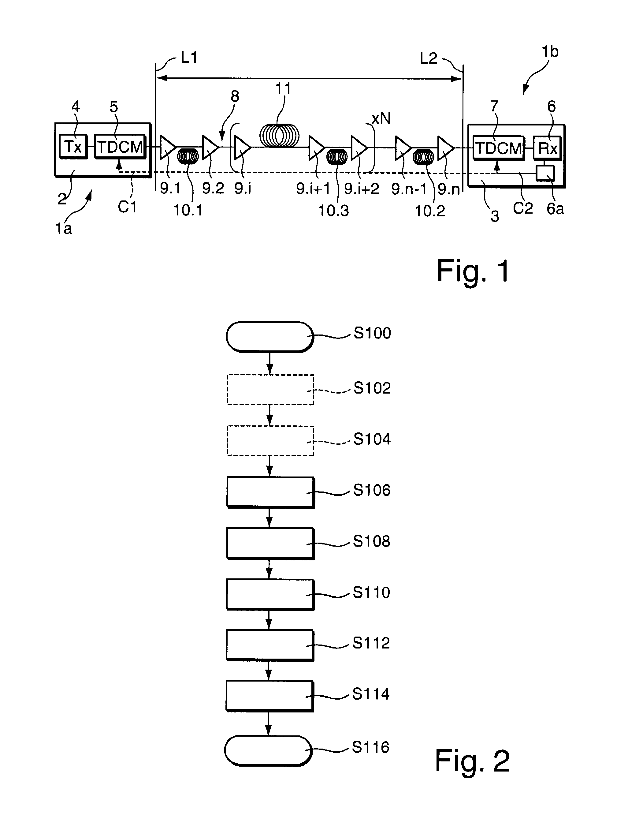Method of operating and optimising a WDM transmission system and computer program product