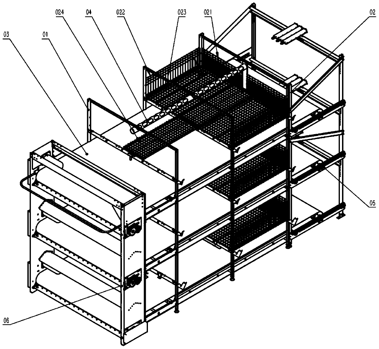 Novel meat duck breeding cage