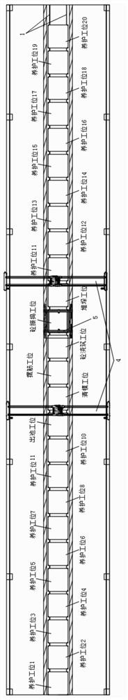 Prefabricated laminated slab production system