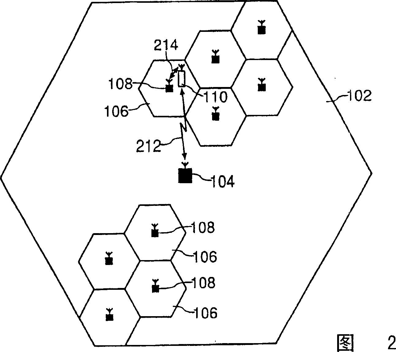 Hierarchical cellular radio communication system
