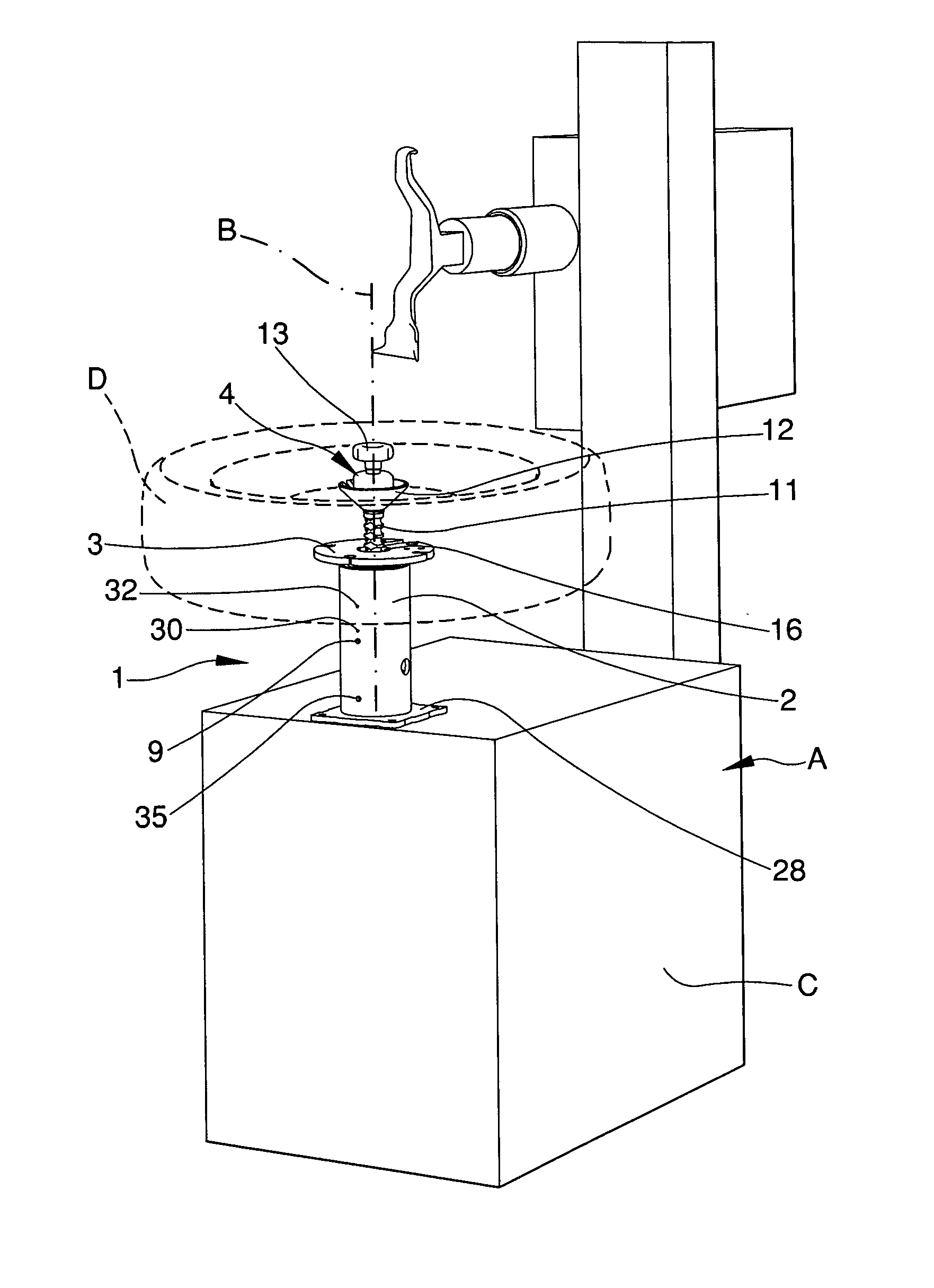 Device for locking wheel rims for vehicles on repair workshop machines, particularly tire-changing machines or the like