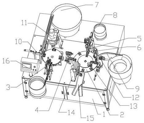 A frame-type electromagnet automatic assembly equipment for automatic vending machines