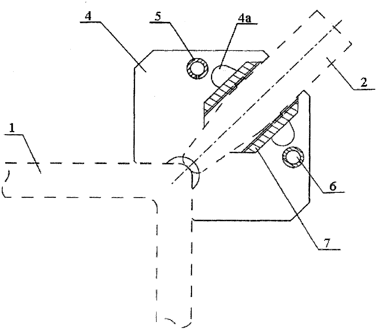 Ultrasonic transducer clamp for detecting convex R region of composite material