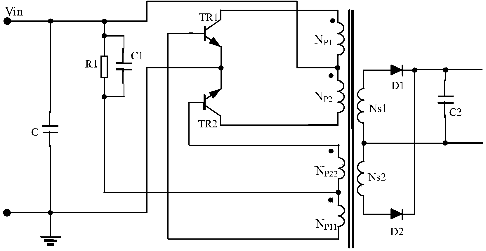 Power output control circuit and multi-layer power supply system