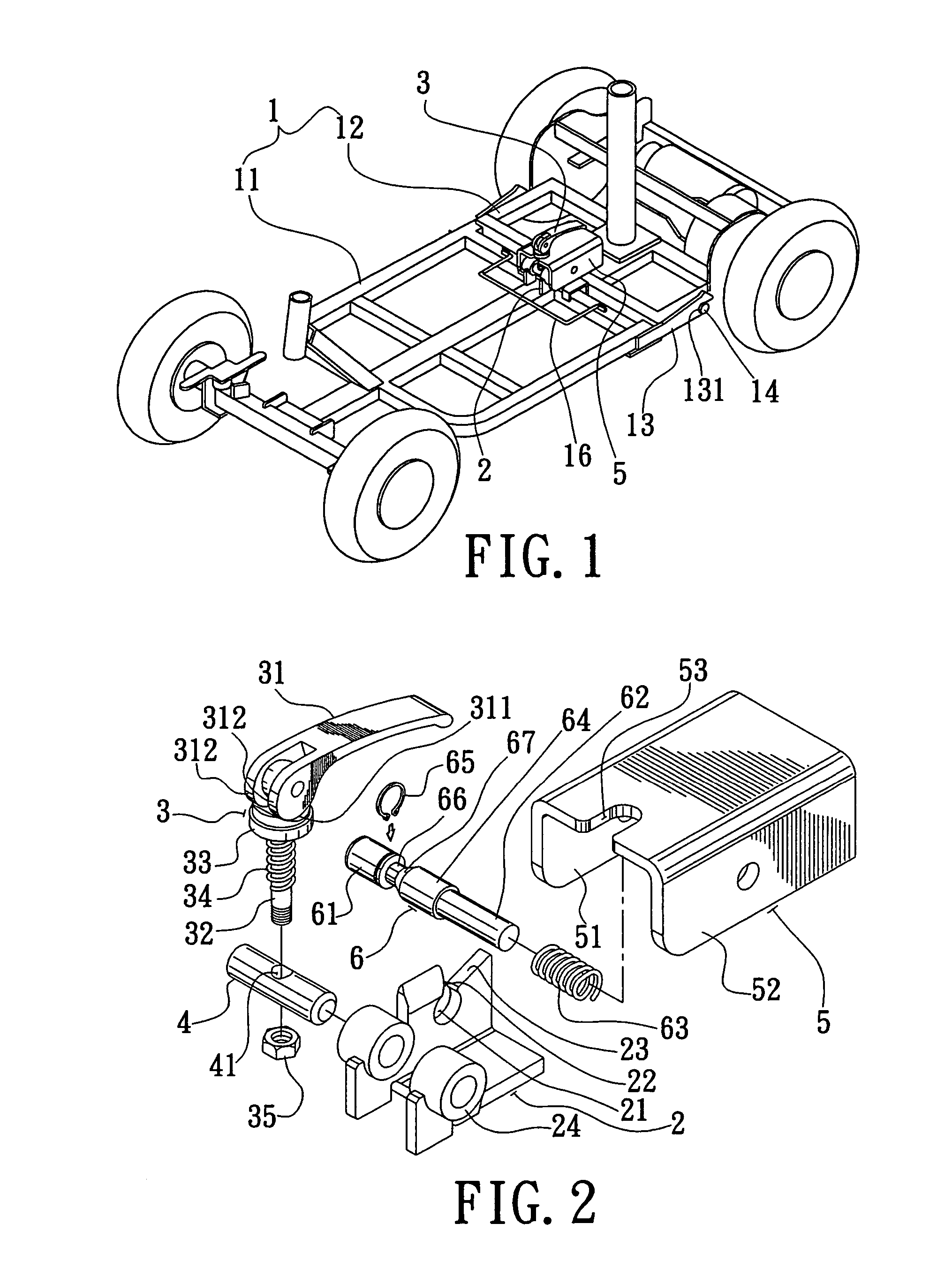 Structure of a frame of an electric cart for a person to ride on