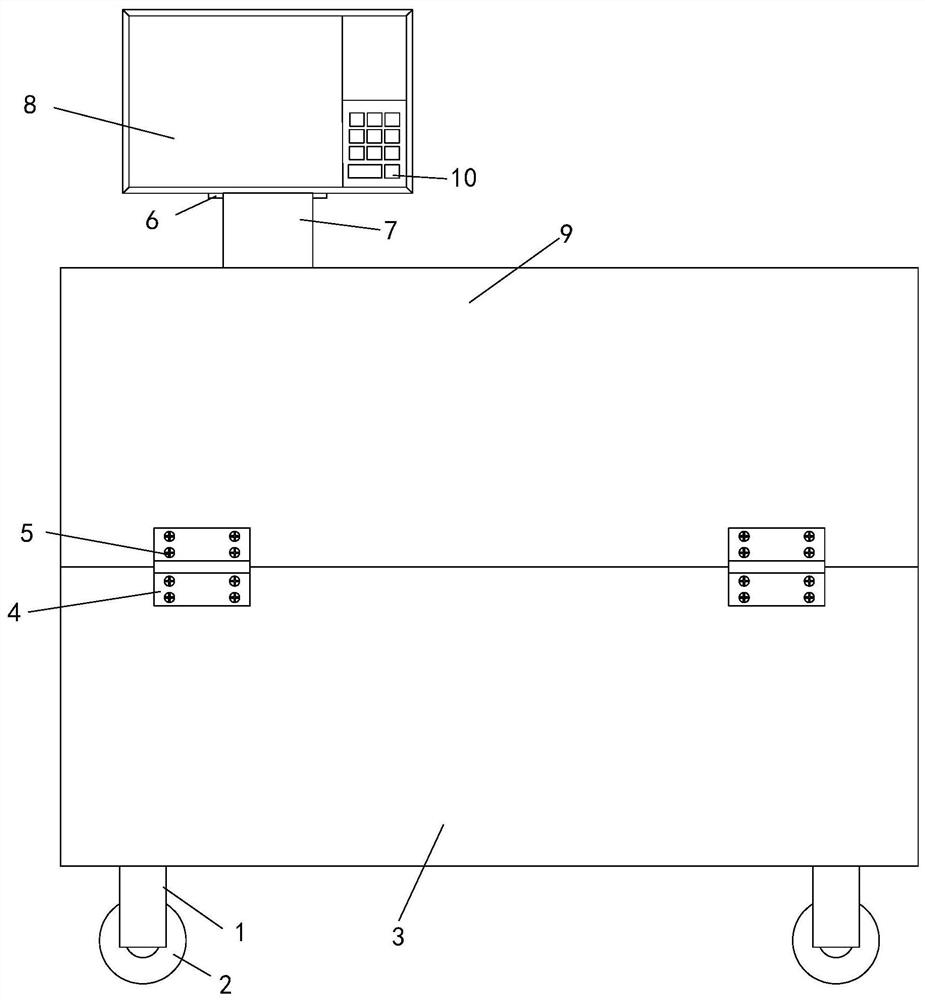 Sectional material sawing device for building decoration and using method thereof