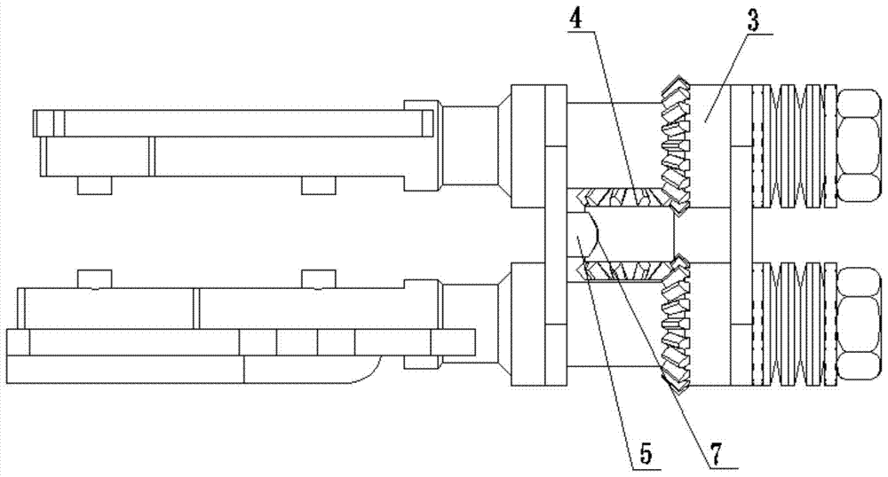 Helical gear transmission 360-degree dual-axis synchronous damping shaft